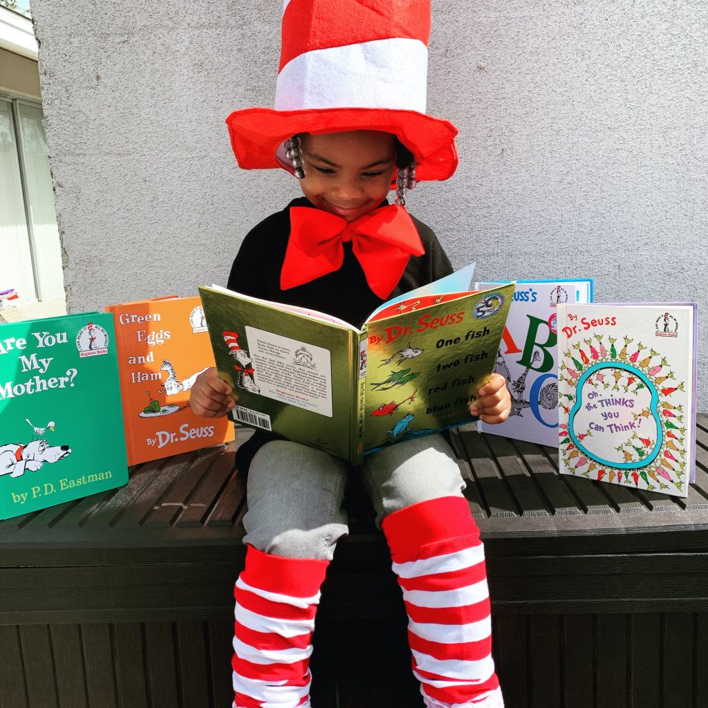 Student reading a book