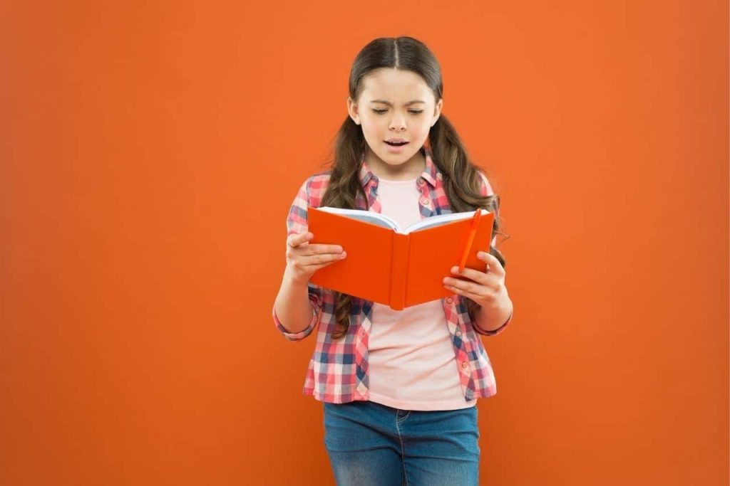 student reading a book