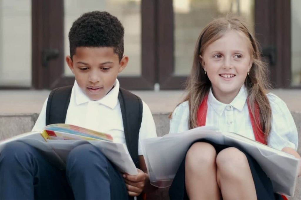 students reading passionately
