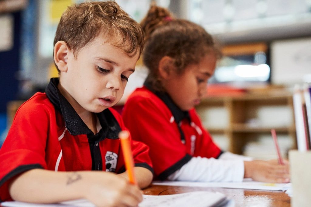 Leevillle Public School student writing