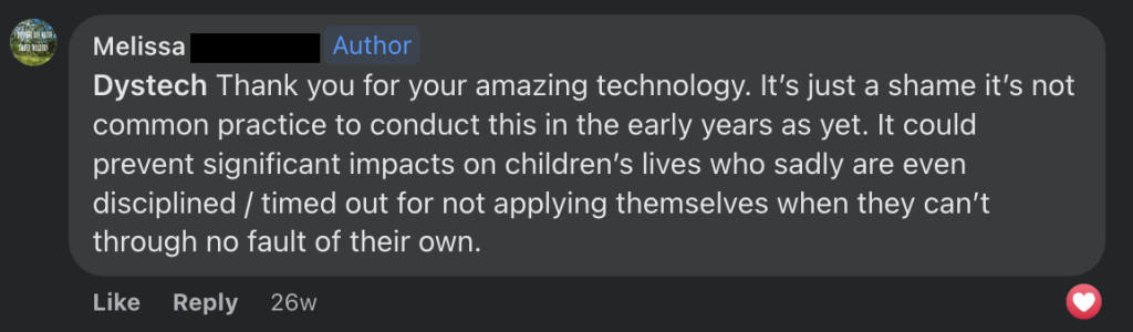 Dystech Facebook testimonial
