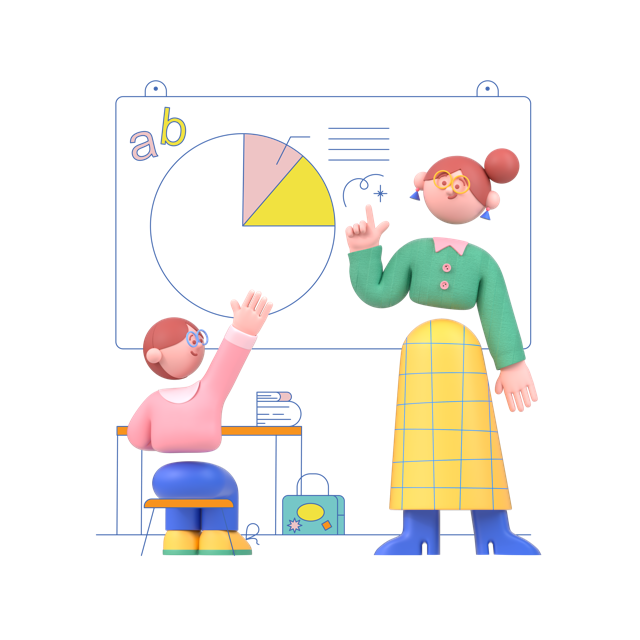 Child raising hand in classroom with teacher illustrating the benefits of Dystech's dyslexia test. Features include no waitlist, scientific validation, and immediate results.
